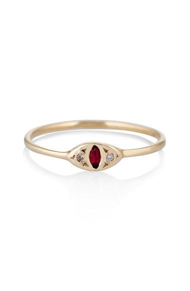 Women's Scosha Cat Eye Ruby & Diamond Ring
