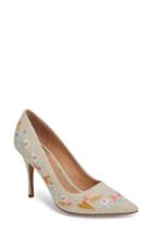 Women's Linea Paolo Embroidered Pump M - Beige