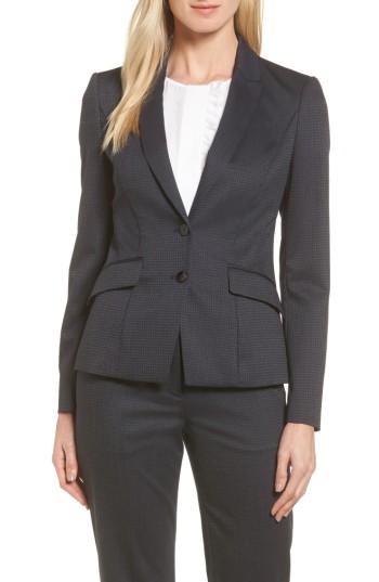 Women's Boss Jukani Wool Blend Blazer R - Blue