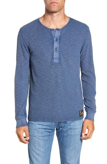 Men's Frye Matthew Knit Henley - Blue