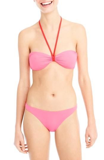 Women's J.crew Reversible Bandeau Bikini Top - Pink