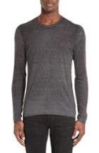Men's John Varvatos Collection Silk & Cashmere Sweater, Size - Grey