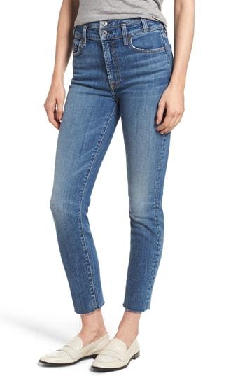 Women's 7 For All Mankind Roxanne High Waist Ankle Jeans - Blue