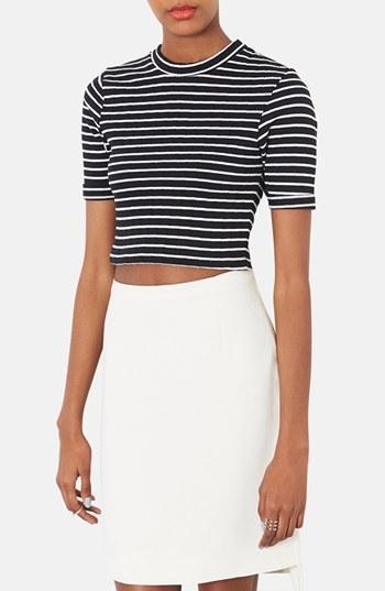 Topshop Stripe Crop Top (regular &