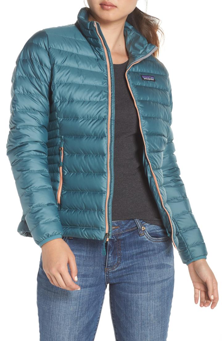 Women's Patagonia Down Jacket - Blue/green