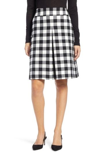 Women's 1901 Check A-line Skirt - Black