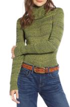 Women's Treasure & Bond Space Dye Turtleneck Sweater, Size - Red
