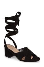 Women's Charles David Blossom Wraparound Sandal .5 M - Black