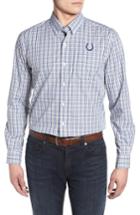 Men's Cutter & Buck Indianapolis Colts - Gilman Regular Fit Plaid Sport Shirt - Blue