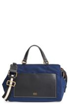 Frances Valentine Anna Water Resistant Nylon Top Handle Satchel - Blue