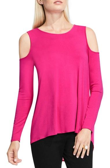 Women's Vince Camuto Cold Shoulder Top - Pink