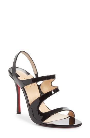 Women's Christian Louboutin Vavazou Slingback Sandal Us / 34eu - Black