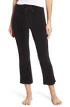 Women's Ragdoll Crop Velour Lounge Pants - Black