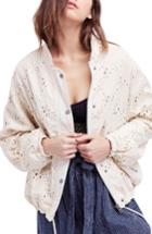 Women's Free People Daisy Jane Bomber Jacket - Ivory