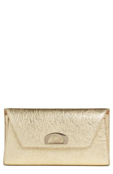 Christian Louboutin Vero Dodat Metallic Calfskin Clutch -