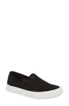 Women's Sperry Seaside Nautical Perforated Slip-on Sneaker M - Black