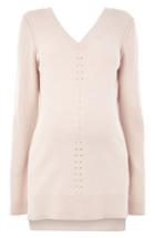 Women's Topshop Pointelle Maternity Sweater Us (fits Like 10-12) - Pink