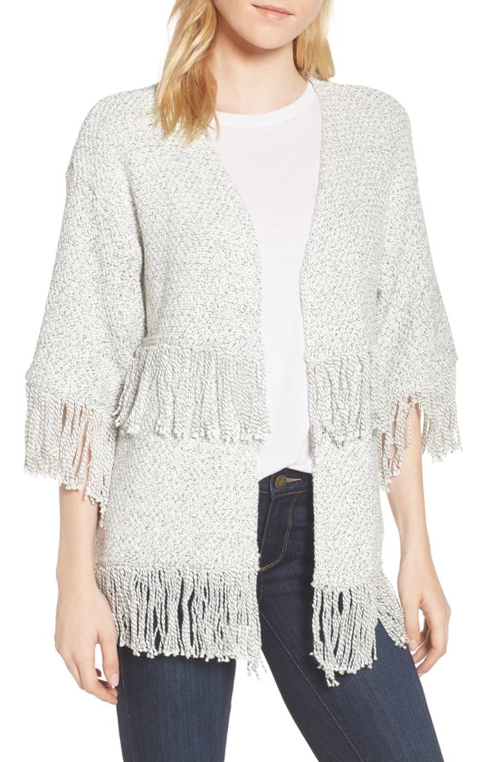 Women's Cupcakes And Cashmere Calypso Fringe Cardigan