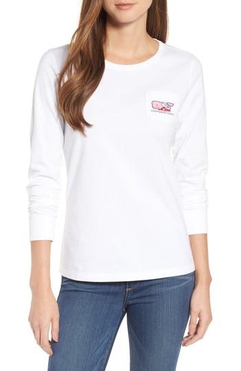 Women's Vineyard Vines Cupid Whale Pocket Tee - White