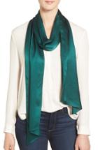 Women's Echo Love Silk Skinny Scarf, Size - Green