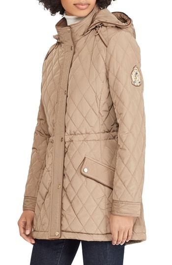 Women's Lauren Ralph Lauren Quilted Coat - Brown