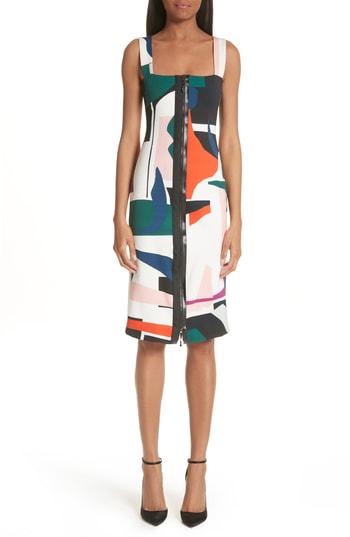 Women's Cushnie Et Ochs Expressionist Print Dress - White