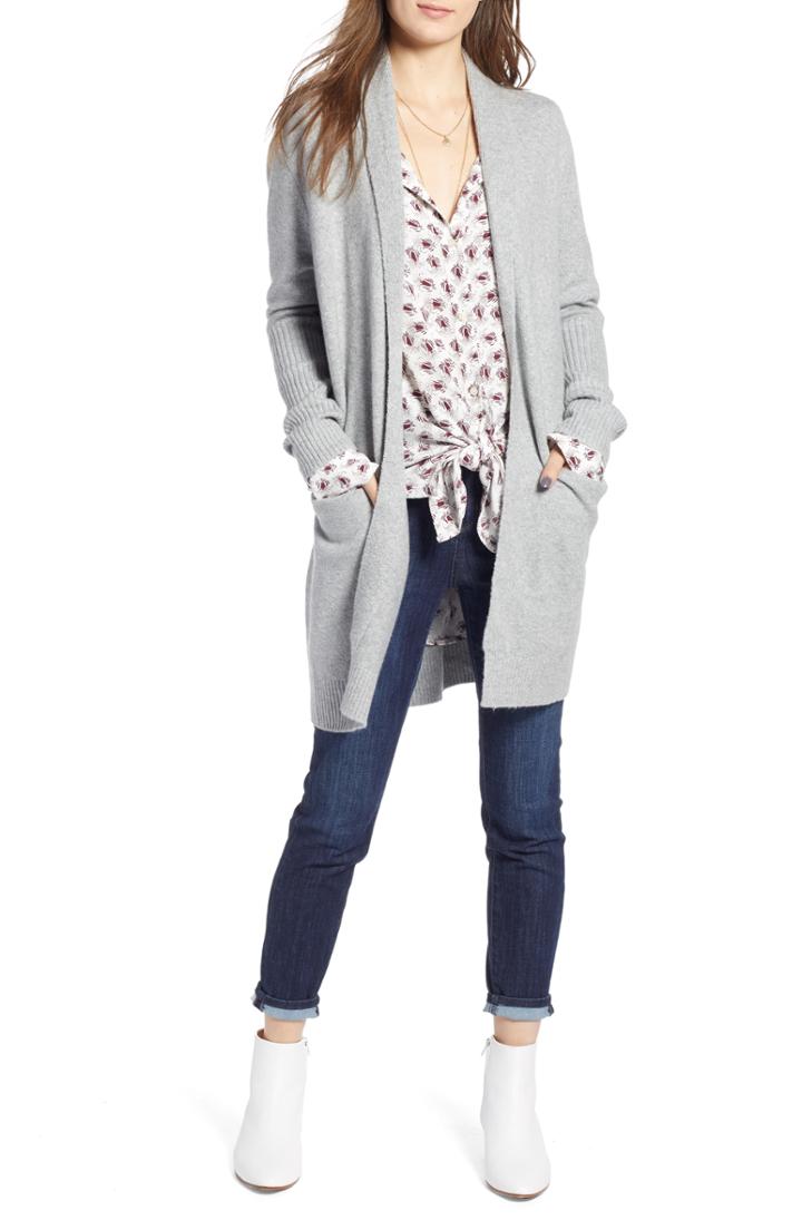 Women's Treasure & Bond Rib Knit Detail Cardigan