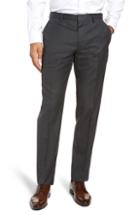 Men's Boss Genesis Flat Front Stripe Wool Trousers