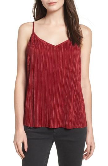 Women's Mimi Chica Plisse Tank - Red