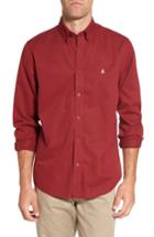 Men's Nordstrom Men's Shop Smartcare(tm) Traditional Fit Twill Boat Shirt - Red