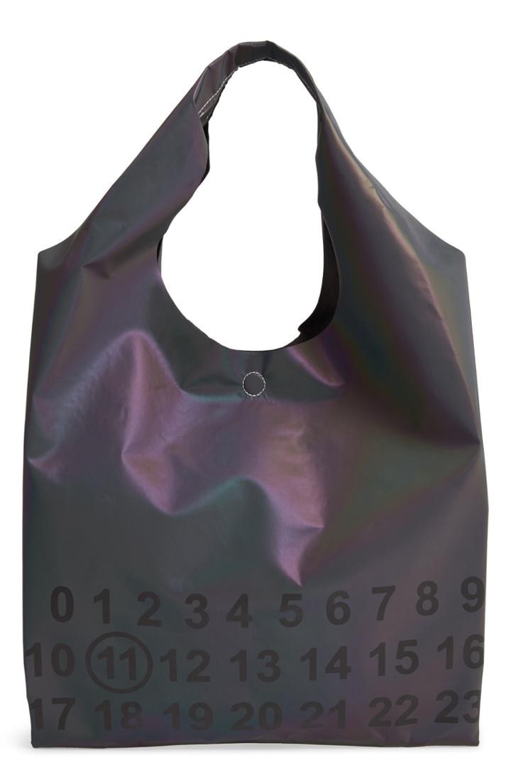 Maison Margiela Reflective Logo Tote - Black