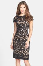 Women's Tadashi Shoji Illusion Yoke Lace Sheath Dress