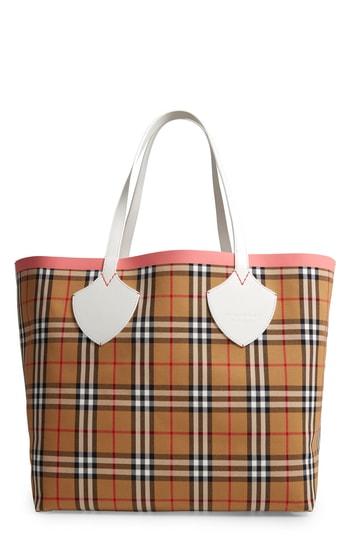 Burberry Giant Check Reversible Tote - Beige