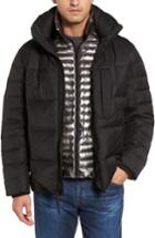 Men's Andrew Marc Quilted Down Jacket With Zip Out Bib - Black