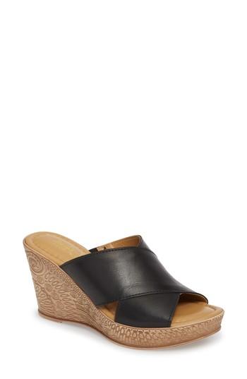 Women's Bella Vita Edi Wedge Sandal N - Black