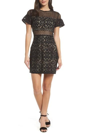 Women's Nsr Brittney Ruffle Sleeve Lace Dress