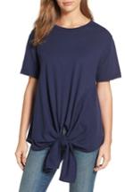 Women's Caslon Tie Front Tee - Blue