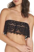 Women's Pilyq Lace Bandeau Bikini Top, Size D - Blue