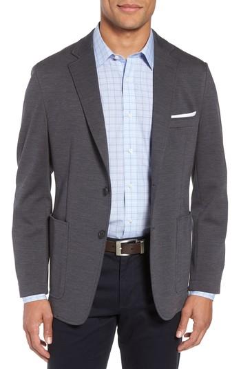 Men's H Classic Fit Knit Wool Blazer R - Grey