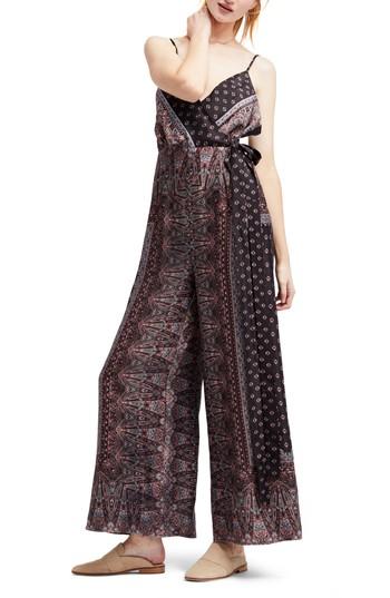 Women's Free People Cabbage Rose Jumpsuit - Black