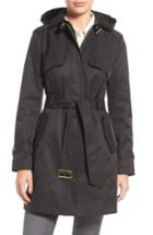 Women's Cole Haan Signature Faux Leather Trim Trench Coat