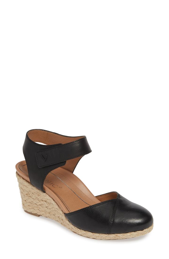 Women's Vionic Loika Orthaheel Espadrille Wedge M - Black