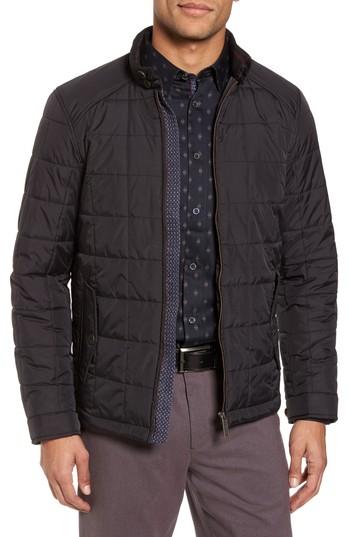 Men's Ted Baker London Alees Trim Fit Quilted Jacket (xxl) - Black