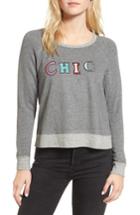 Women's Sundry Chic Crop Sweatshirt - Grey