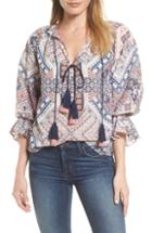 Women's Kas New York Belfast Ikat Peasant Blouse