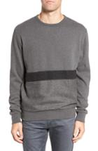 Men's French Connection Tweed Applique Sweatshirt, Size - Grey
