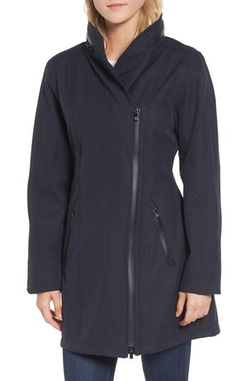 Women's Ilse Jacobsen Hornbaek Soft Shell Raincoat - Blue