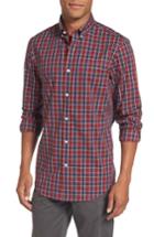 Men's Nordstrom Men's Shop Regular Fit Non-iron Check Sport Shirt - Red