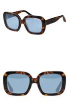 Women's Elizabeth And James Haley 54mm Square Sunglasses - Tortoise/ Blue