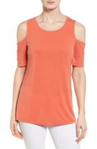 Women's Halogen Cold Shoulder Tee - Orange